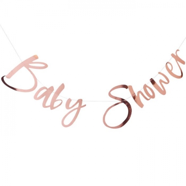 Girlande - Baby Shower - Rose Gold