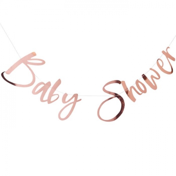 Bunting - Baby Shower - Rose Gold