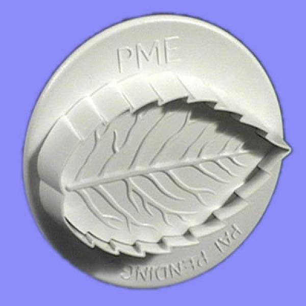 Veined Rose Leaf Plunger Cutter - L