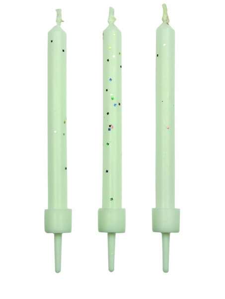 Candles - White Glitter