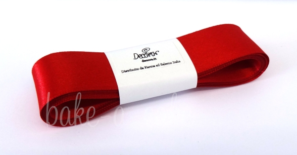 Satin Ribbon Red - 25mm x 3m