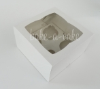 4 White Cupcake / Muffin Box